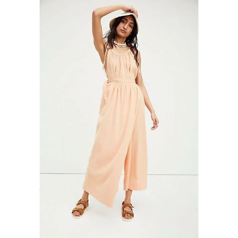 NEW FREE PEOPLE ENDLESS SUMMER Sz S LONGER DAYS WRAP JUMPSUIT